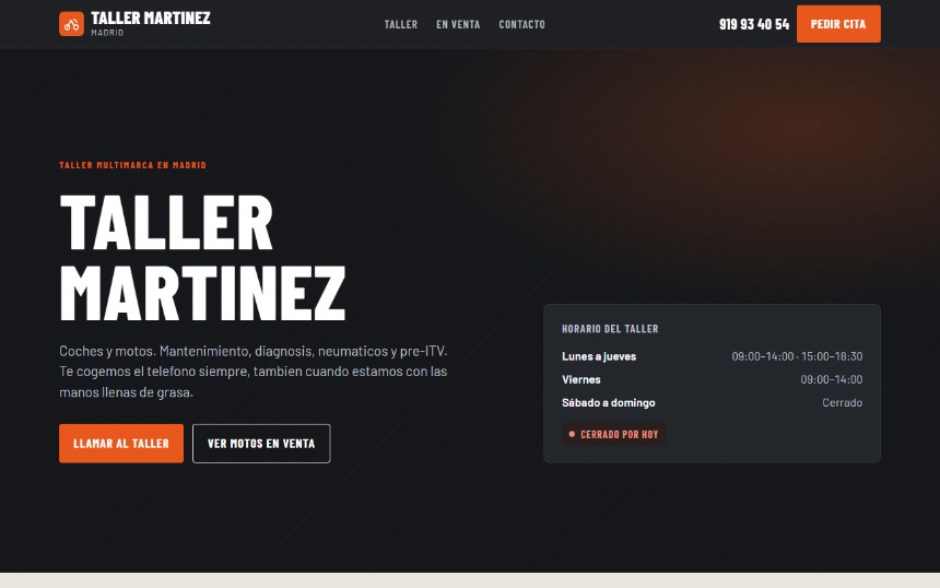 Ejemplo de web para taller